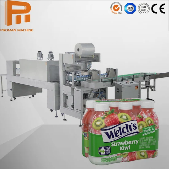 Máquina de embalaje de estiramiento retráctil de plástico de película PE de túnel de calor automático a precio de fábrica
