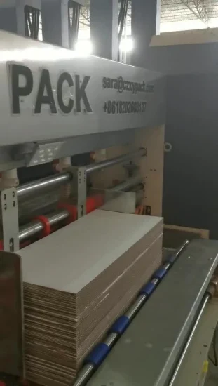 Máquina automática de fabricación de cajas de cartón corrugado, embalaje, corte, impresión, flexografía
