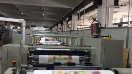 Impresora flexográfica de vasos de papel de alta velocidad de 6 colores con cámara