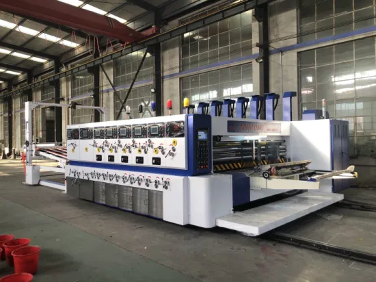 Máquina de fabricación de cajas de cartón corrugado OEM/ODM Máquina de impresión flexográfica, ranurado, troqueladora